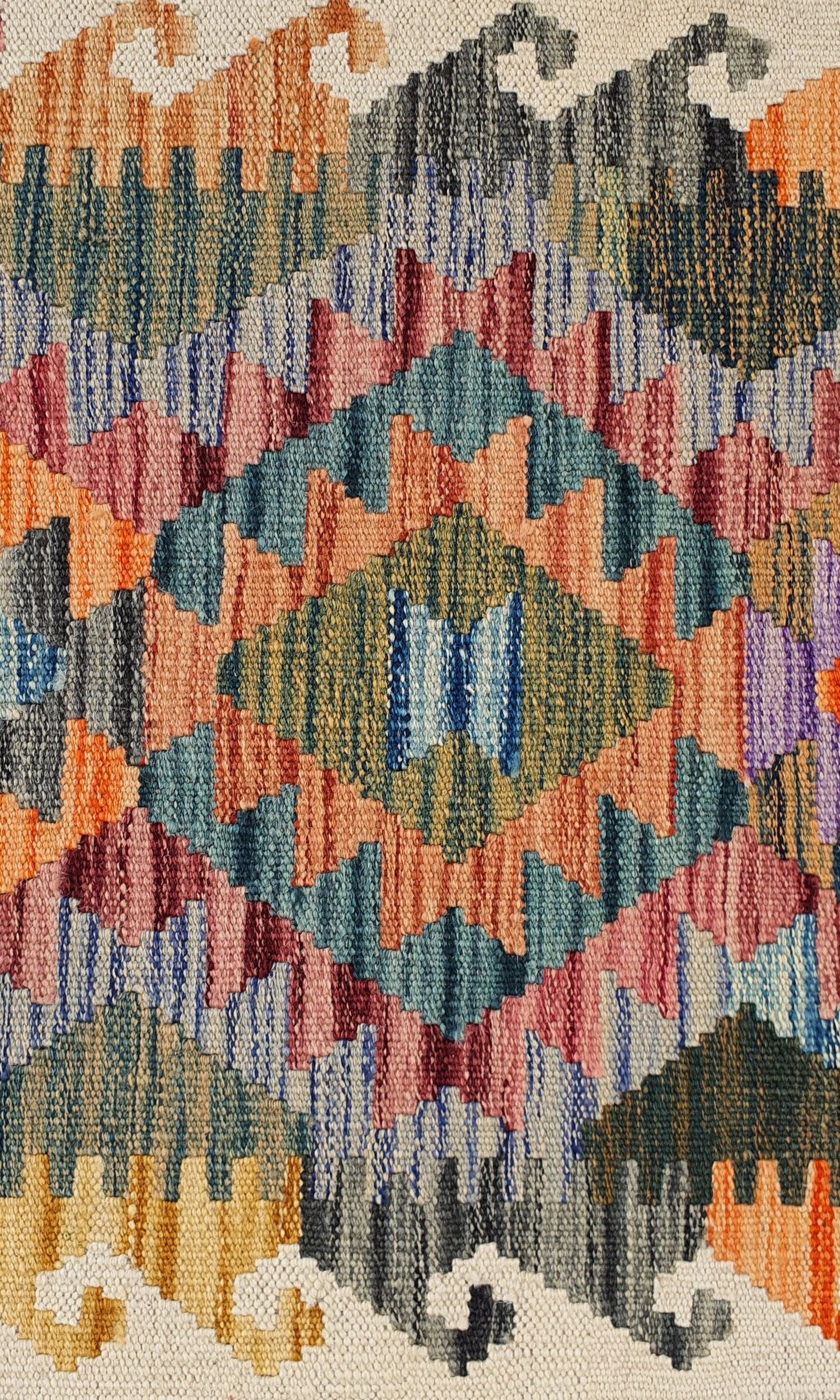 Uzbek Kilim Handwoven Tribal Rug, J80179
