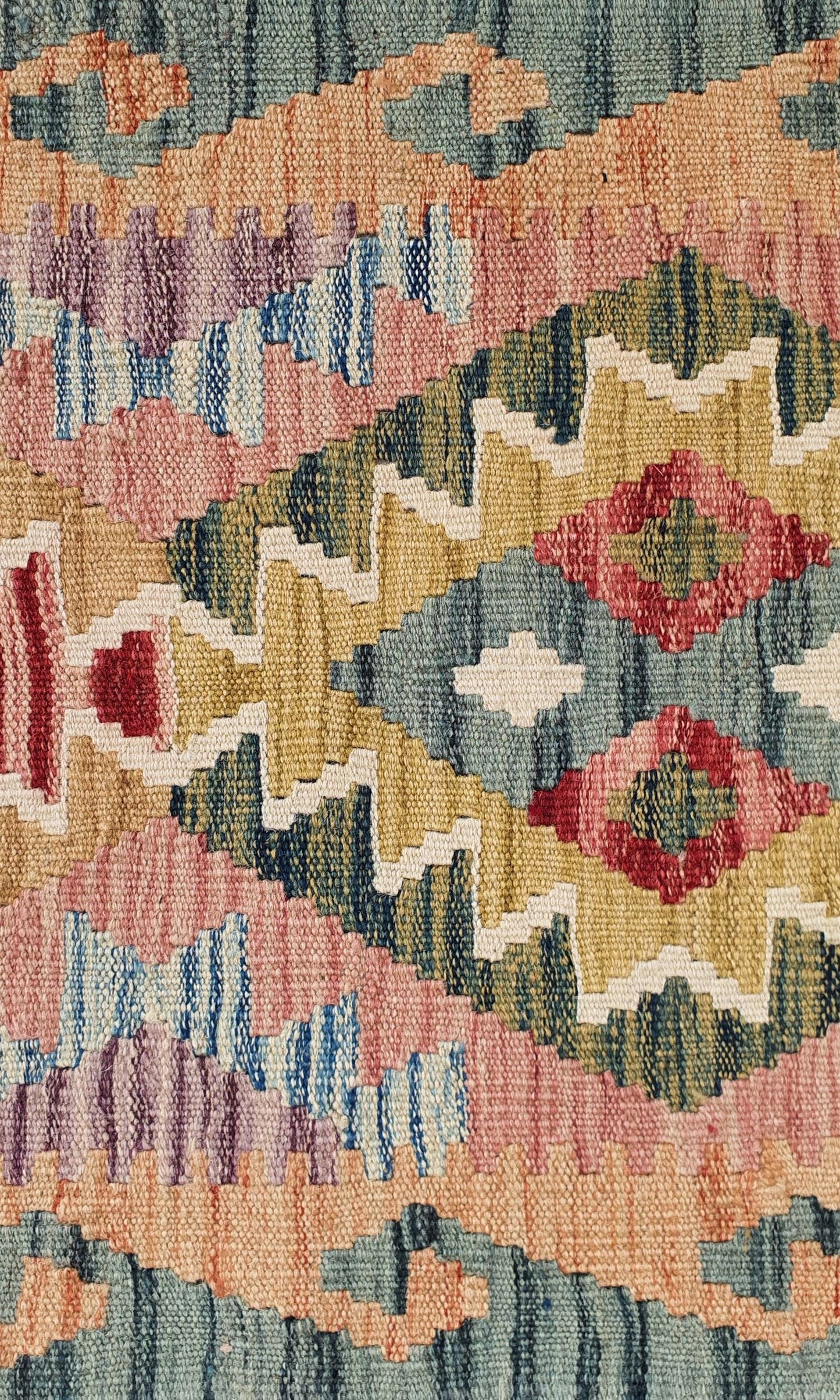 Uzbek Kilim Handwoven Tribal Rug, J80182