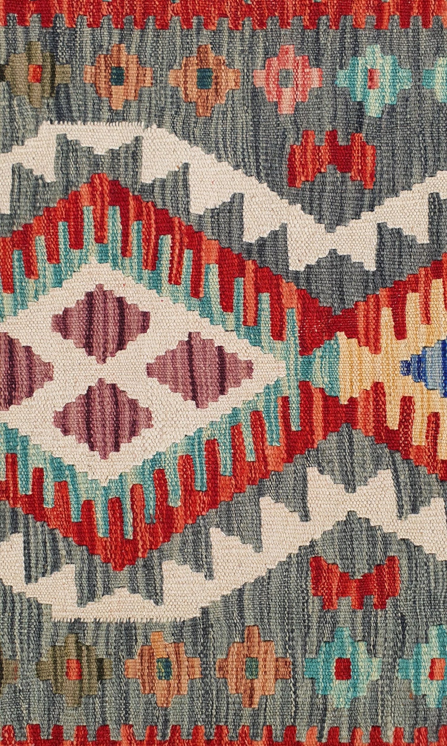 Uzbek Kilim Handwoven Tribal Rug, J80196