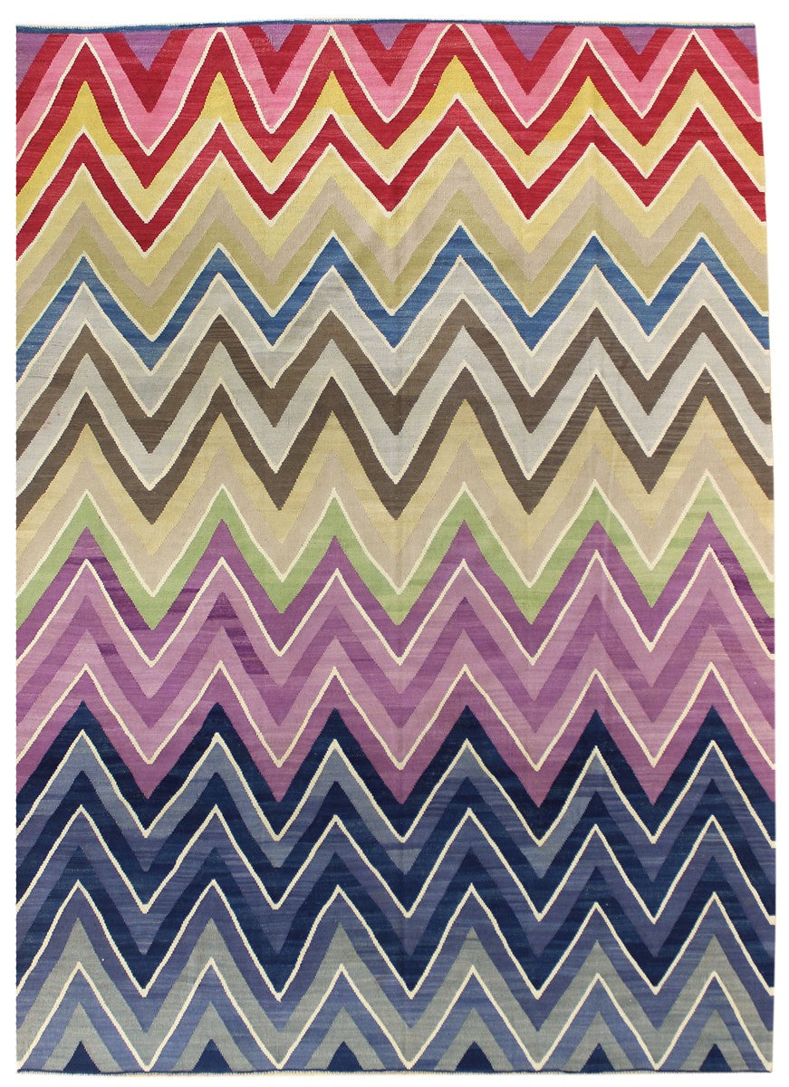 Zig Zag Handwoven Contemporary Rug