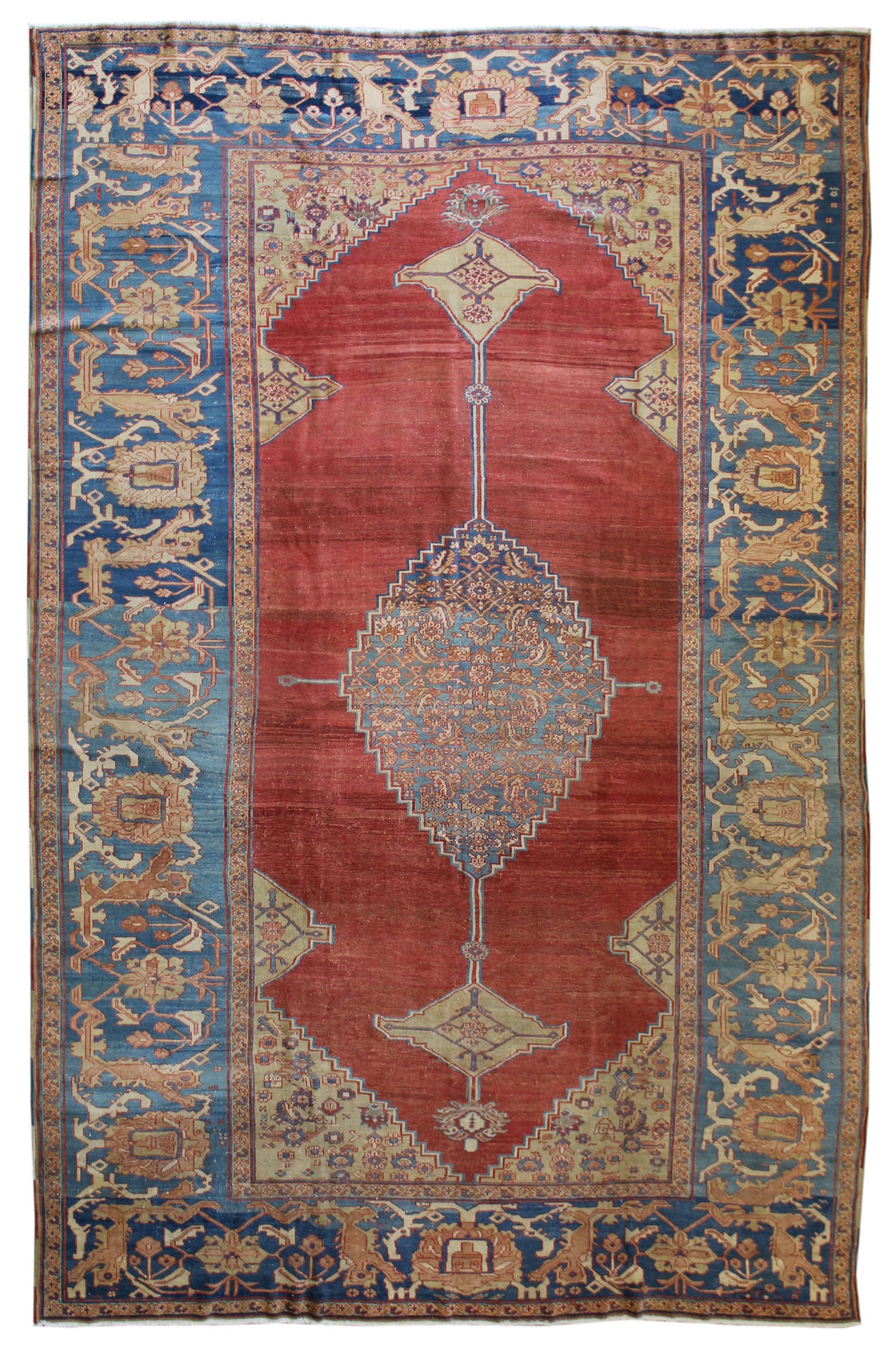 Antique Bakshaish Handwoven Traditional Rug