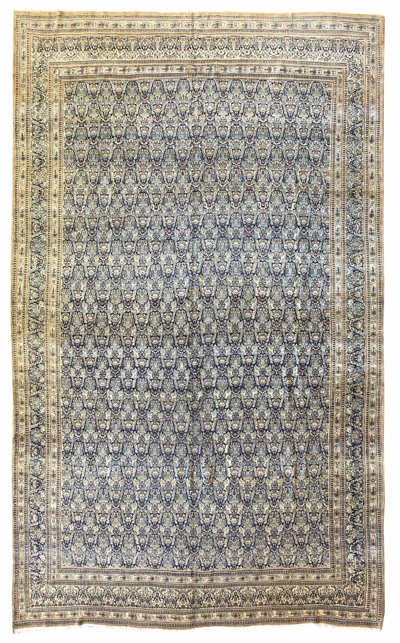 Antique Tehran Handwoven Traditional Rug