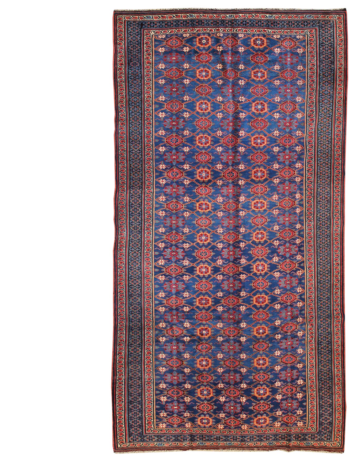 Antique Veramin Handwoven Traditional Rug