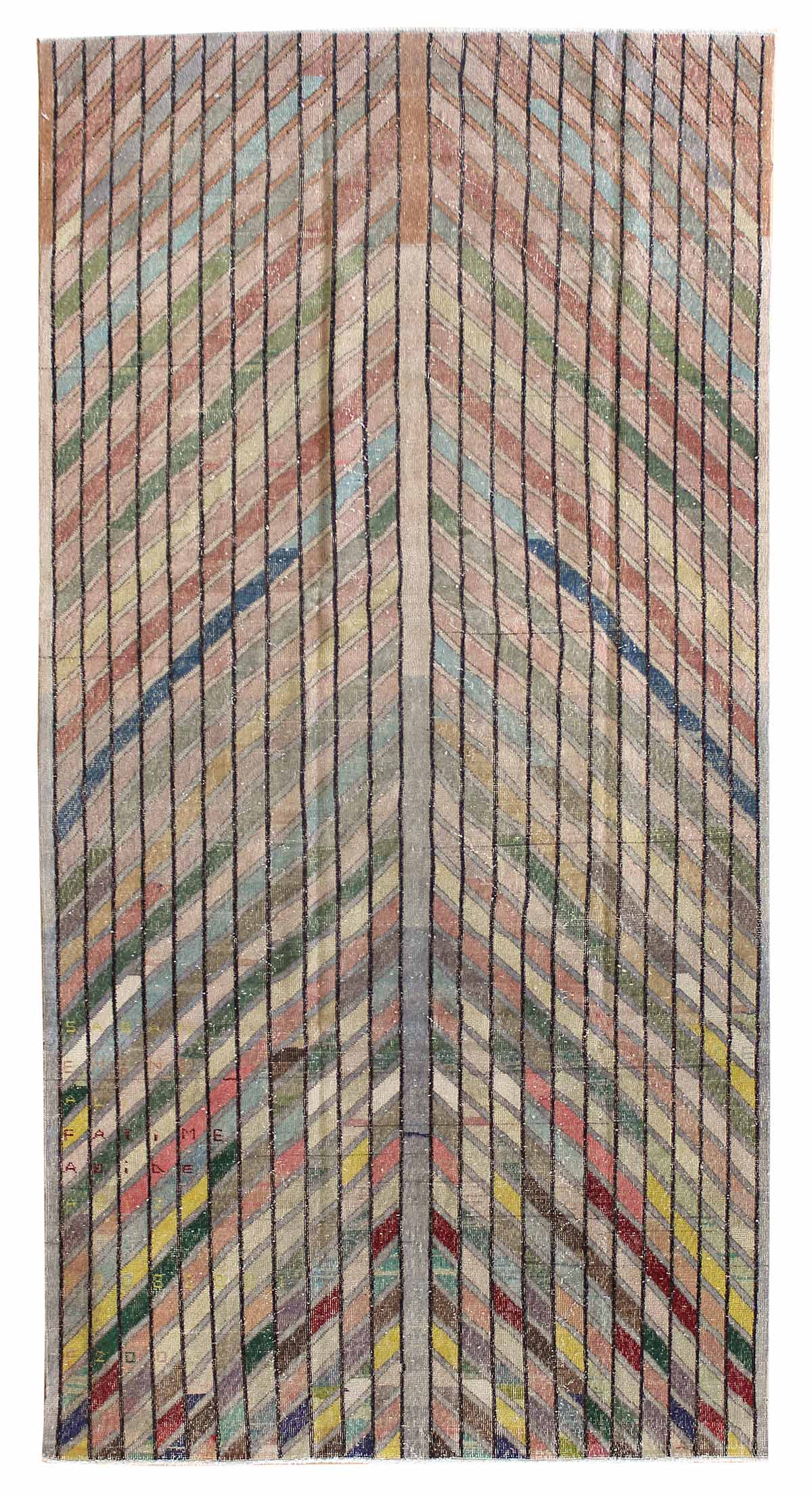 Vintage Arrow Handwoven Transitional Rug