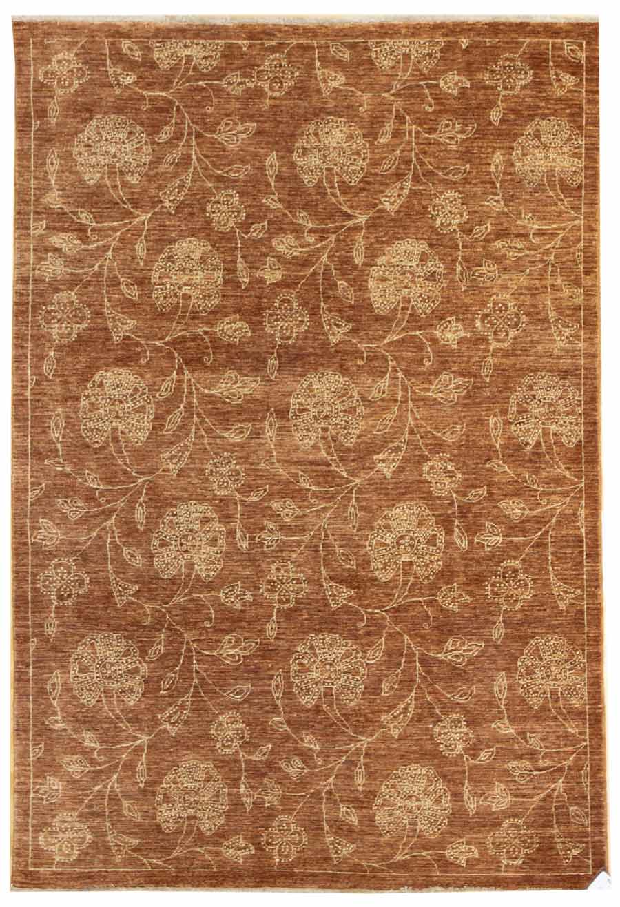 Floral Tattoo Handwoven Transitional Rug