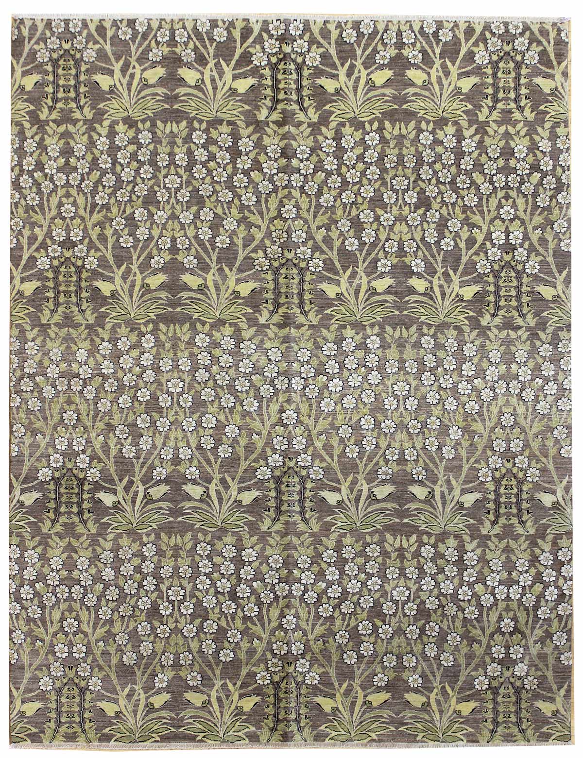 Moghul Flower Handwoven Transitional Rug