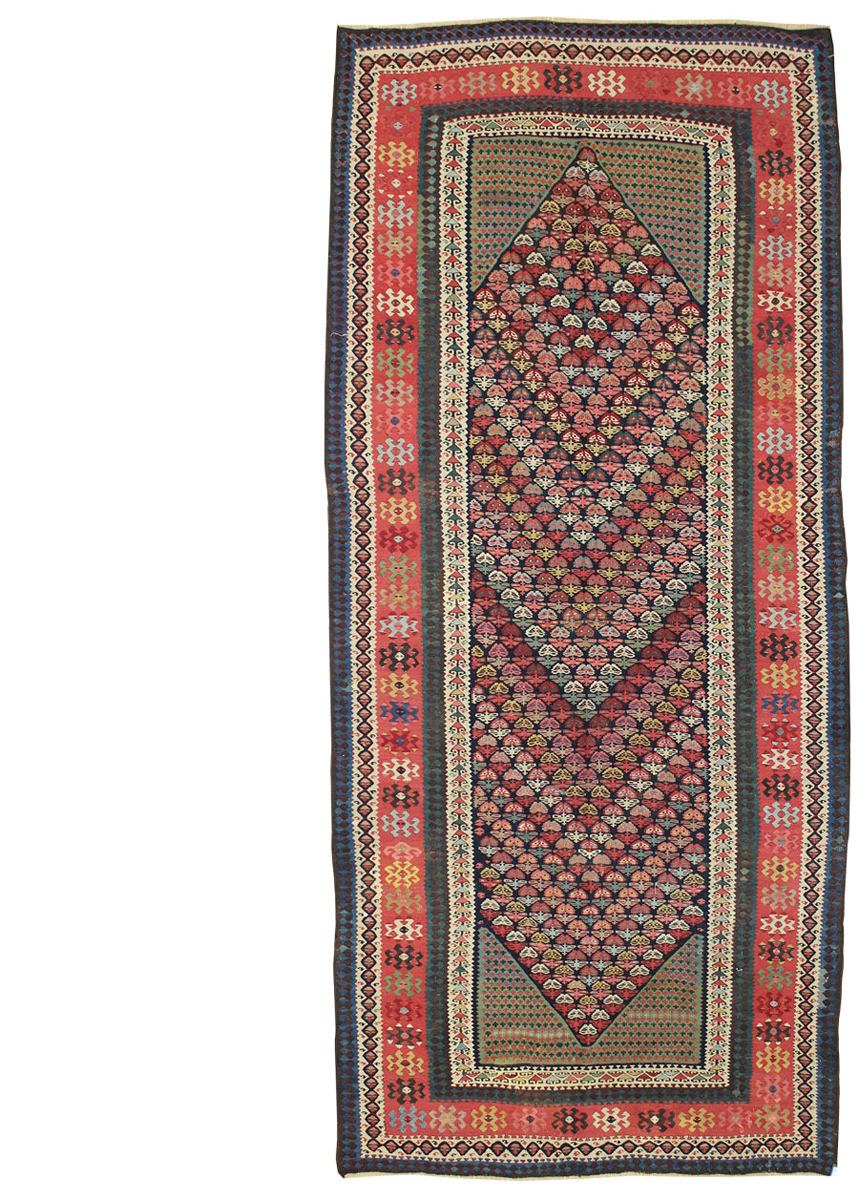Antique Bijar Kilim Handwoven Tribal Rug