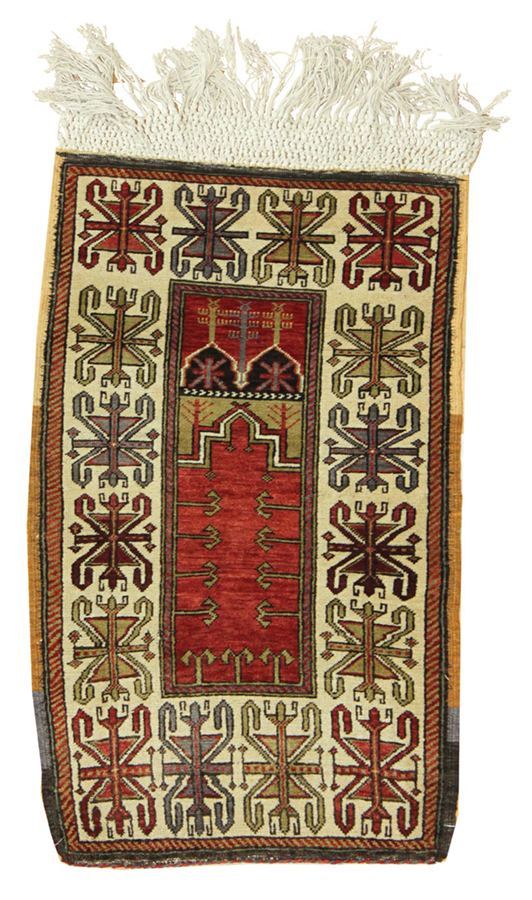 Vintage Konya Handwoven Tribal Rug