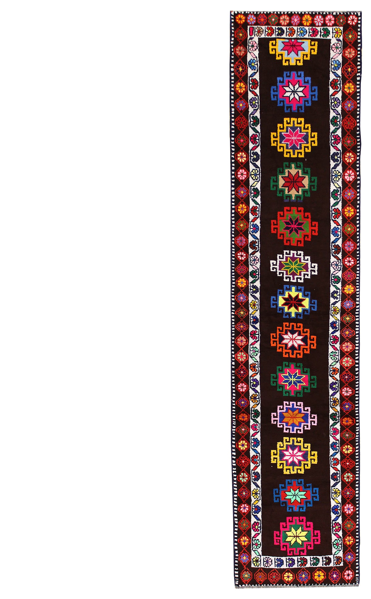 Vintage Kurdish Handwoven Tribal Rug