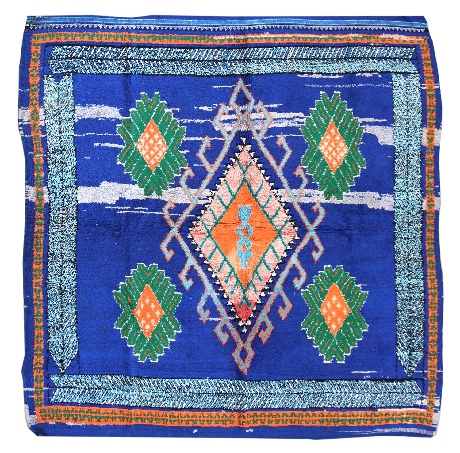 Vintage Moroccan Handwoven Tribal Rug