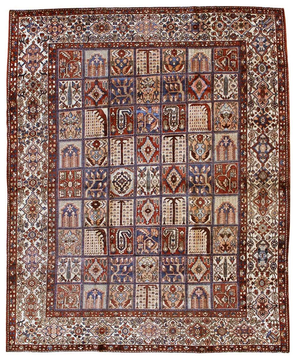 Antique Panel Handwoven Tribal Rug