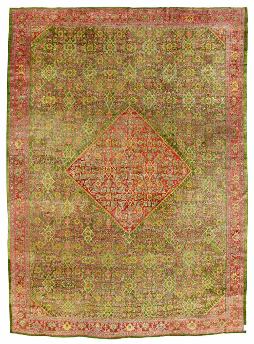Antique Sultanabad Handwoven Tribal Rug