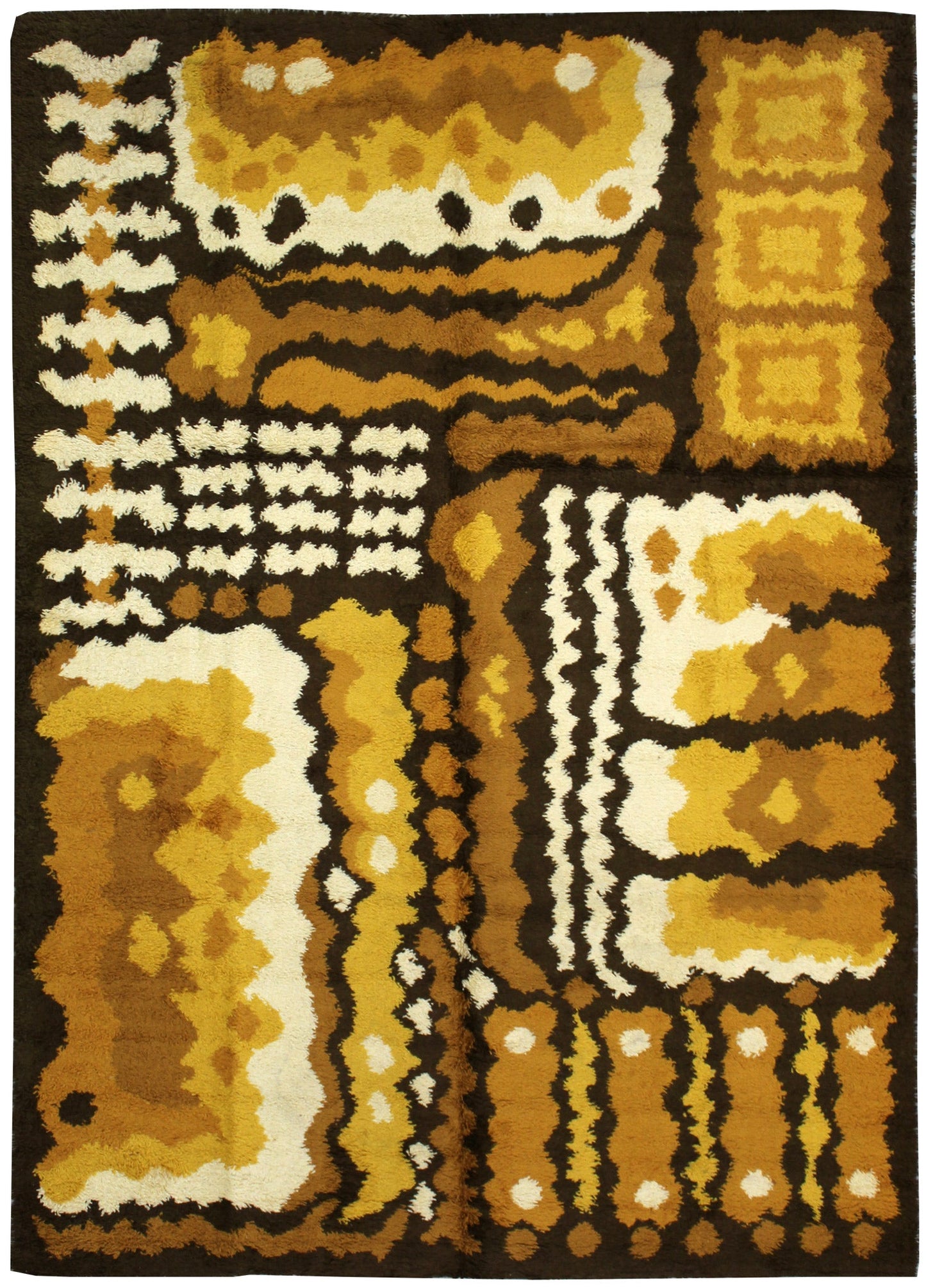 Vintage Dania Taepper Machine Made Contemporary Rug