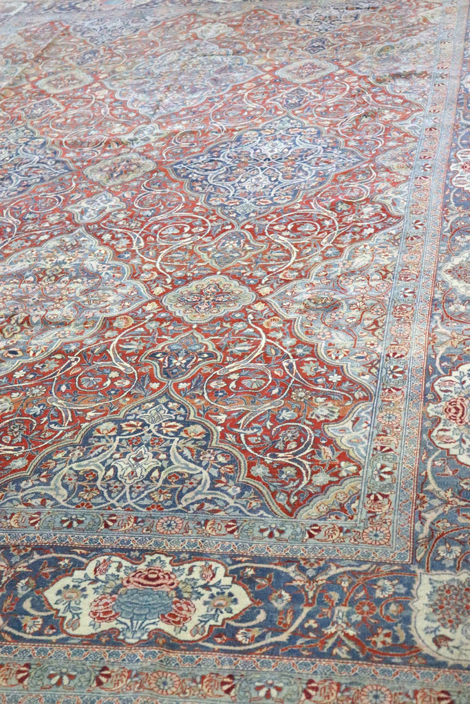 Vintage Dabir Kashan Handwoven Traditional Rug Landry & Arcari