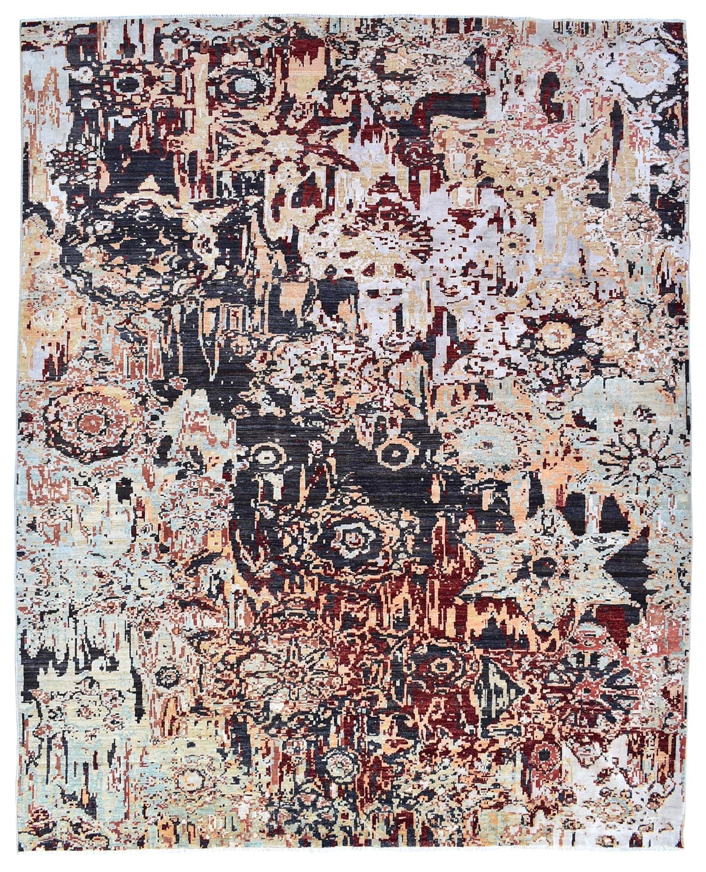 Erased Handwoven Transitional Rug