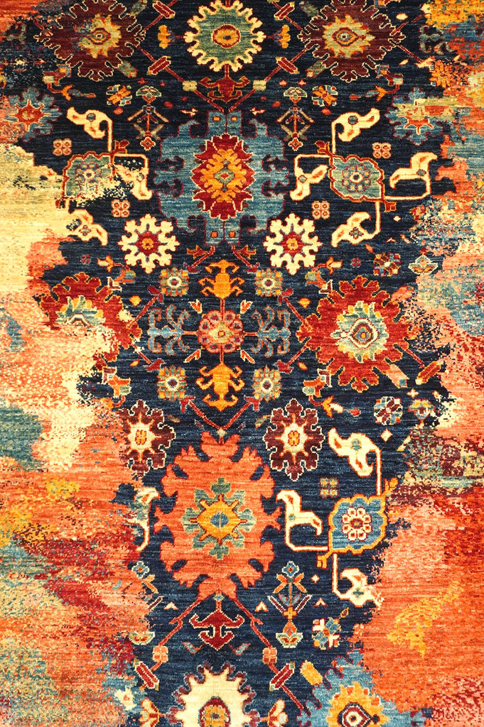 Erased Harshang Handwoven Transitional Rug Landry & Arcari