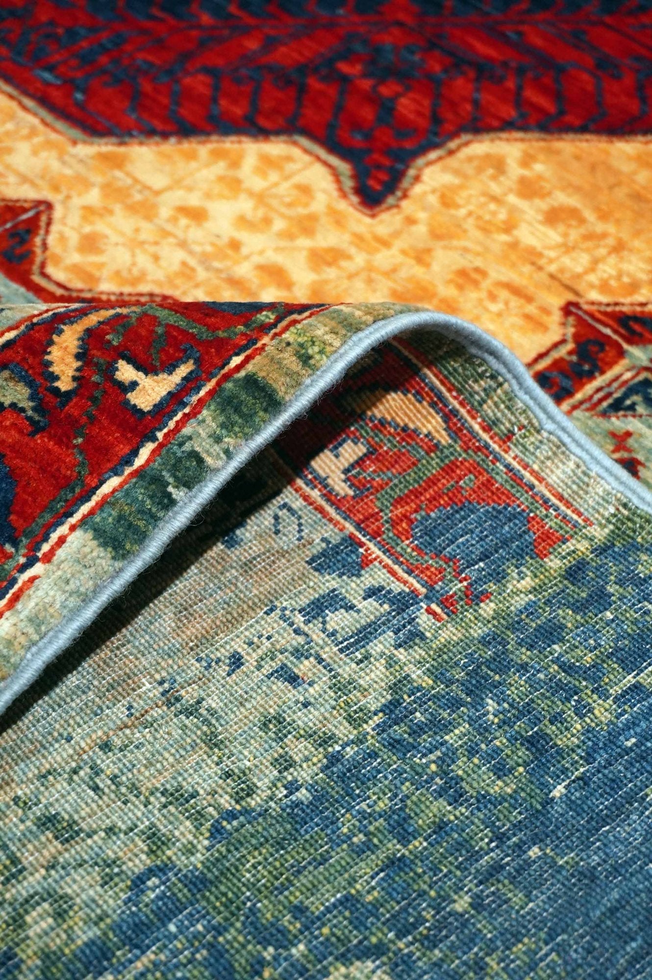 Erased Mamluk Handwoven Transitional Rug, J64463