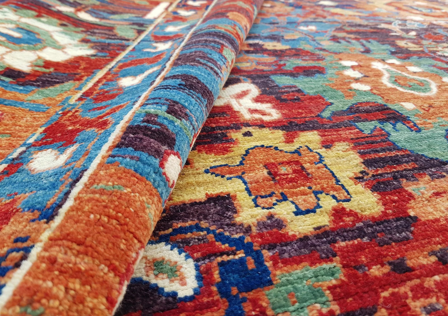 Erased Sultanabad Handwoven Transitional Rug, J64126