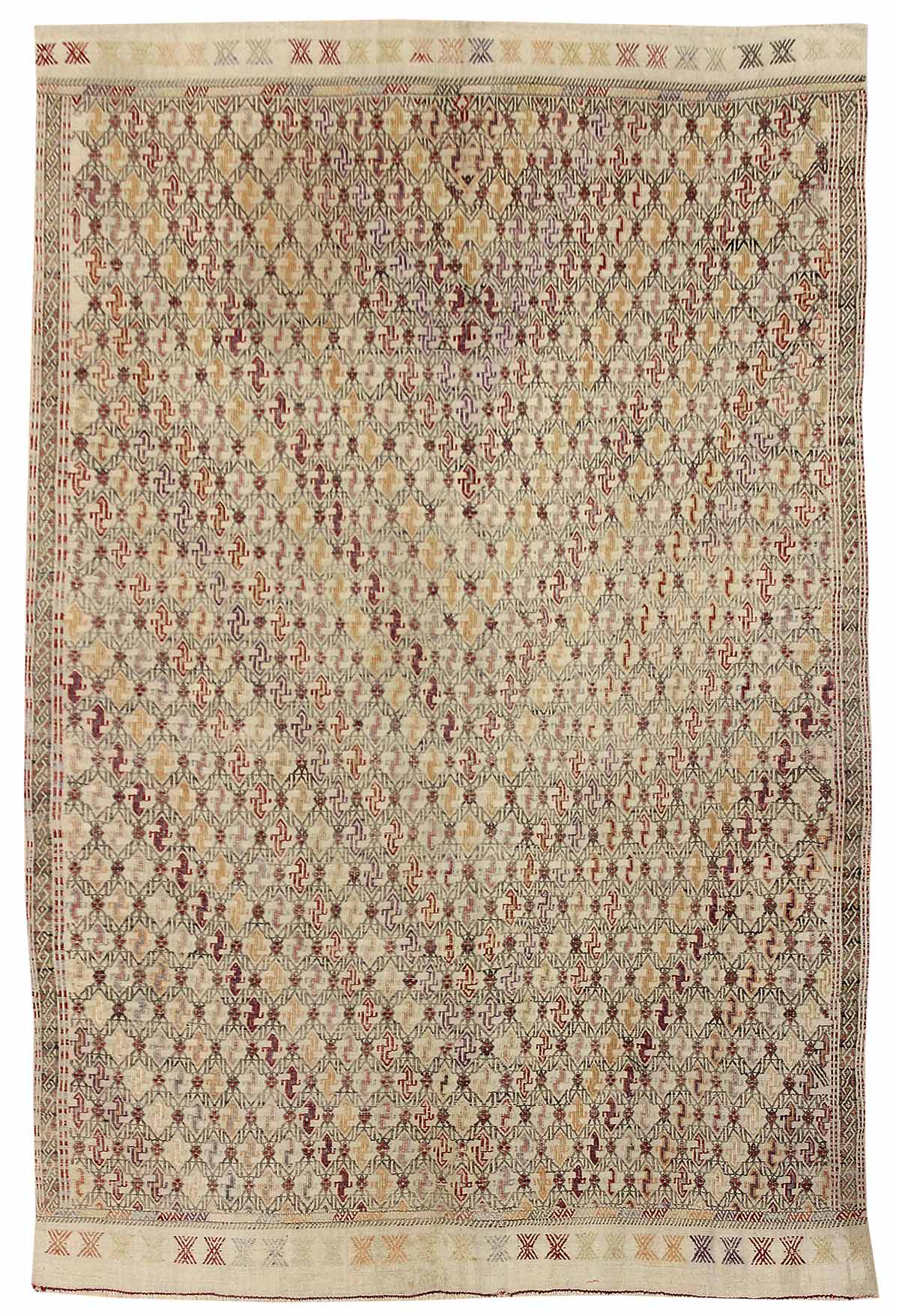 Vintage Anatolian Handwoven Tribal Rug