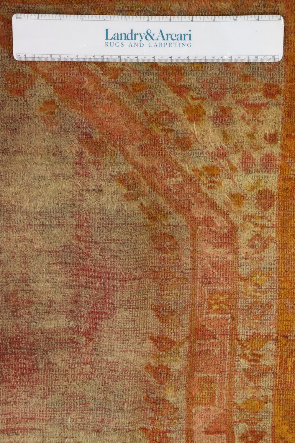 Vintage Angora Oushak Handwoven Tribal Rug, J66603