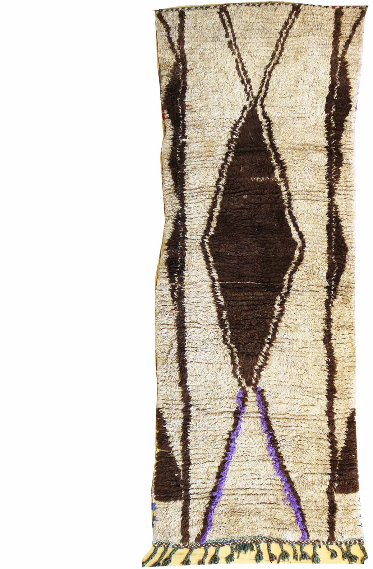 Vintage Beni Ouraine Handwoven Tribal Rug
