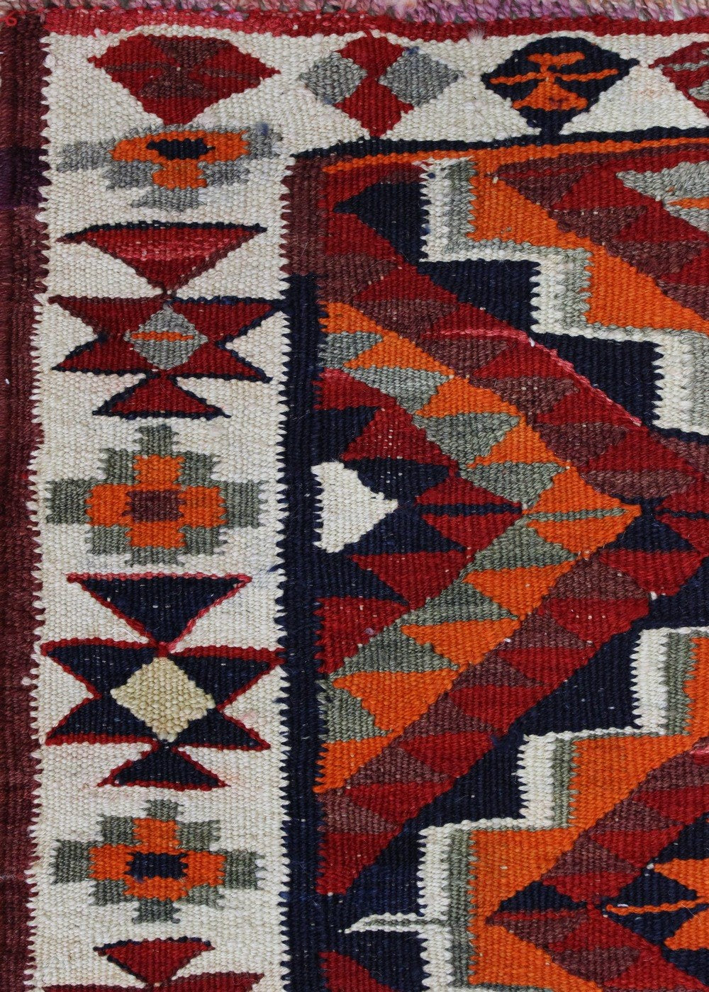 Vintage Herki Kilim Handwoven Tribal Rug, J67107
