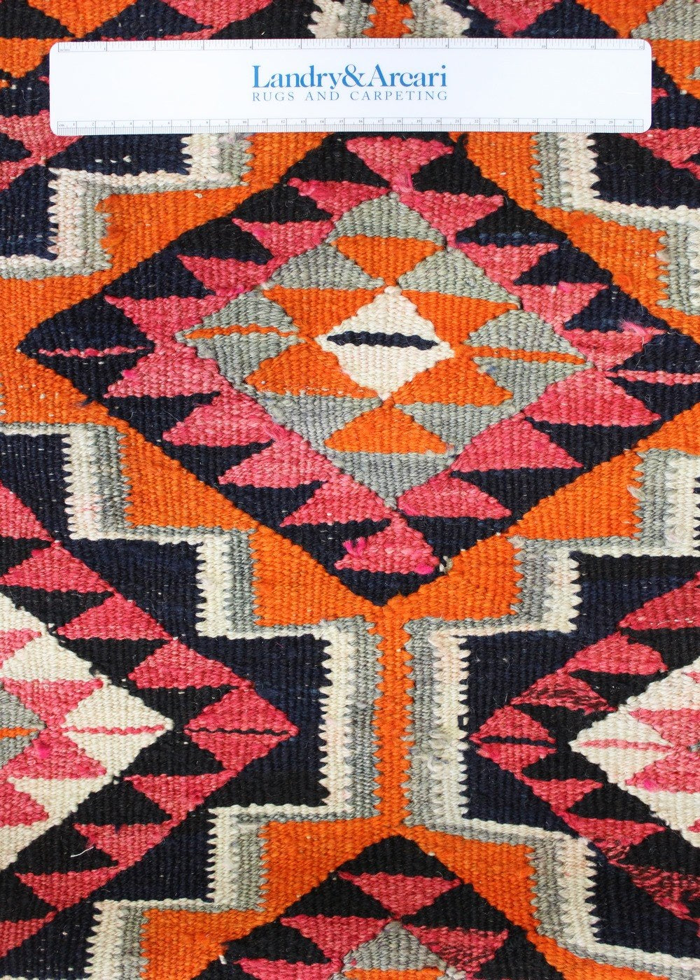 Vintage Herki Kilim Handwoven Tribal Rug, J67107