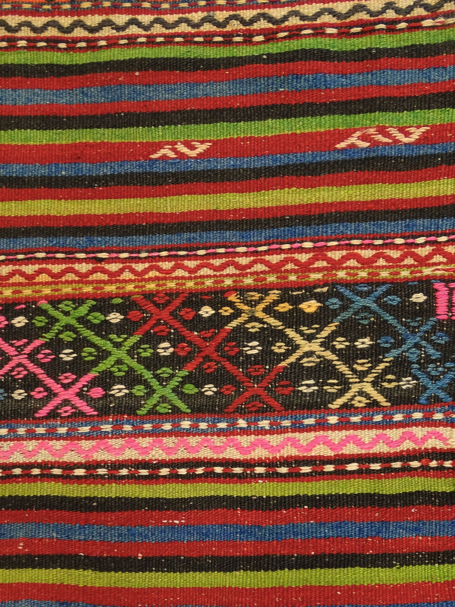 Vintage Jijim Handwoven Tribal Rug, J59458
