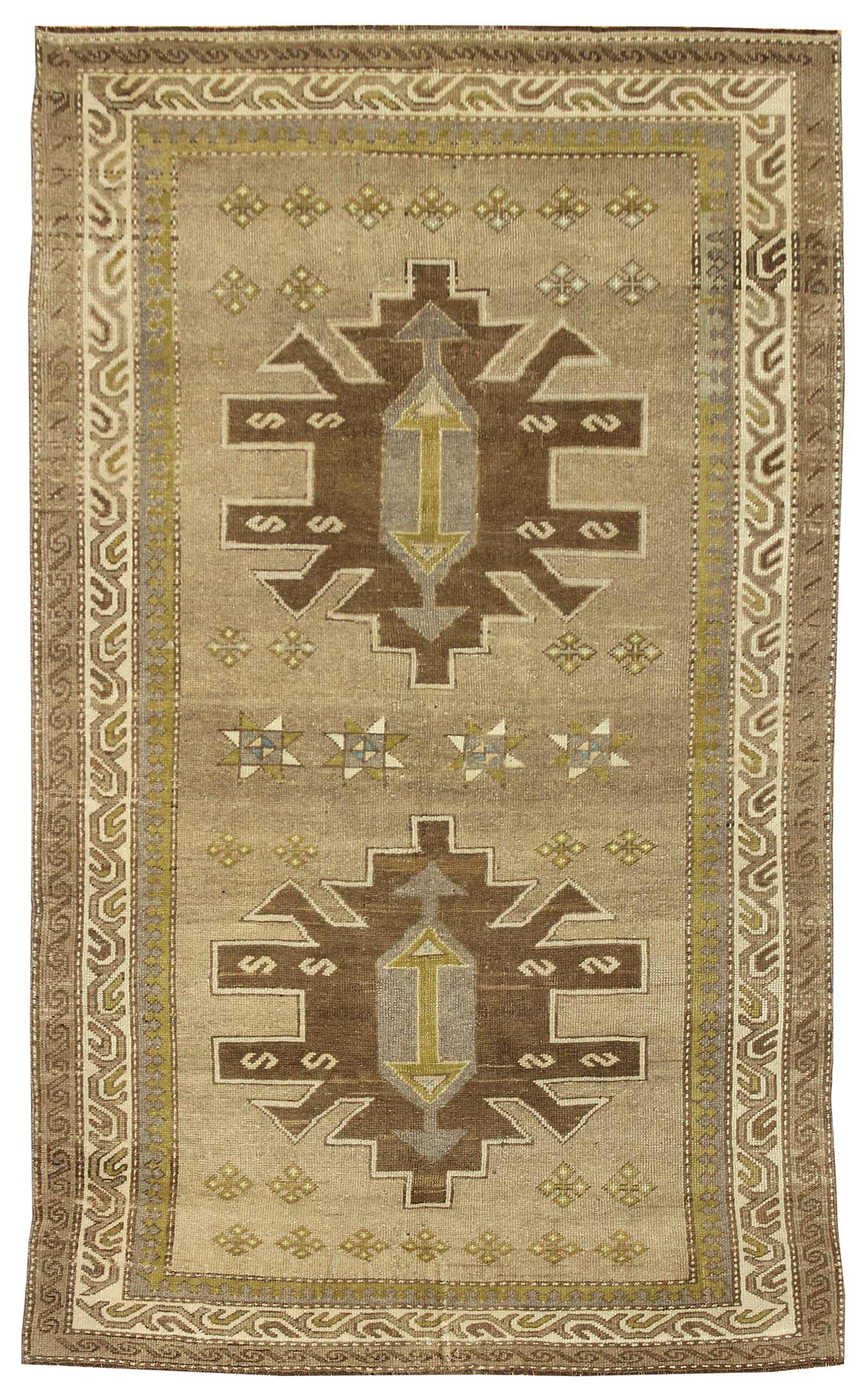 Vintage Kars Handwoven Tribal Rug