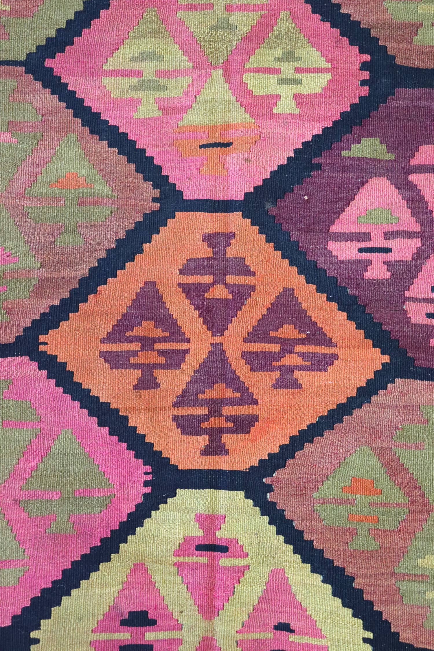 Vintage Meshkin Kilim Handwoven Tribal Rug, J67868