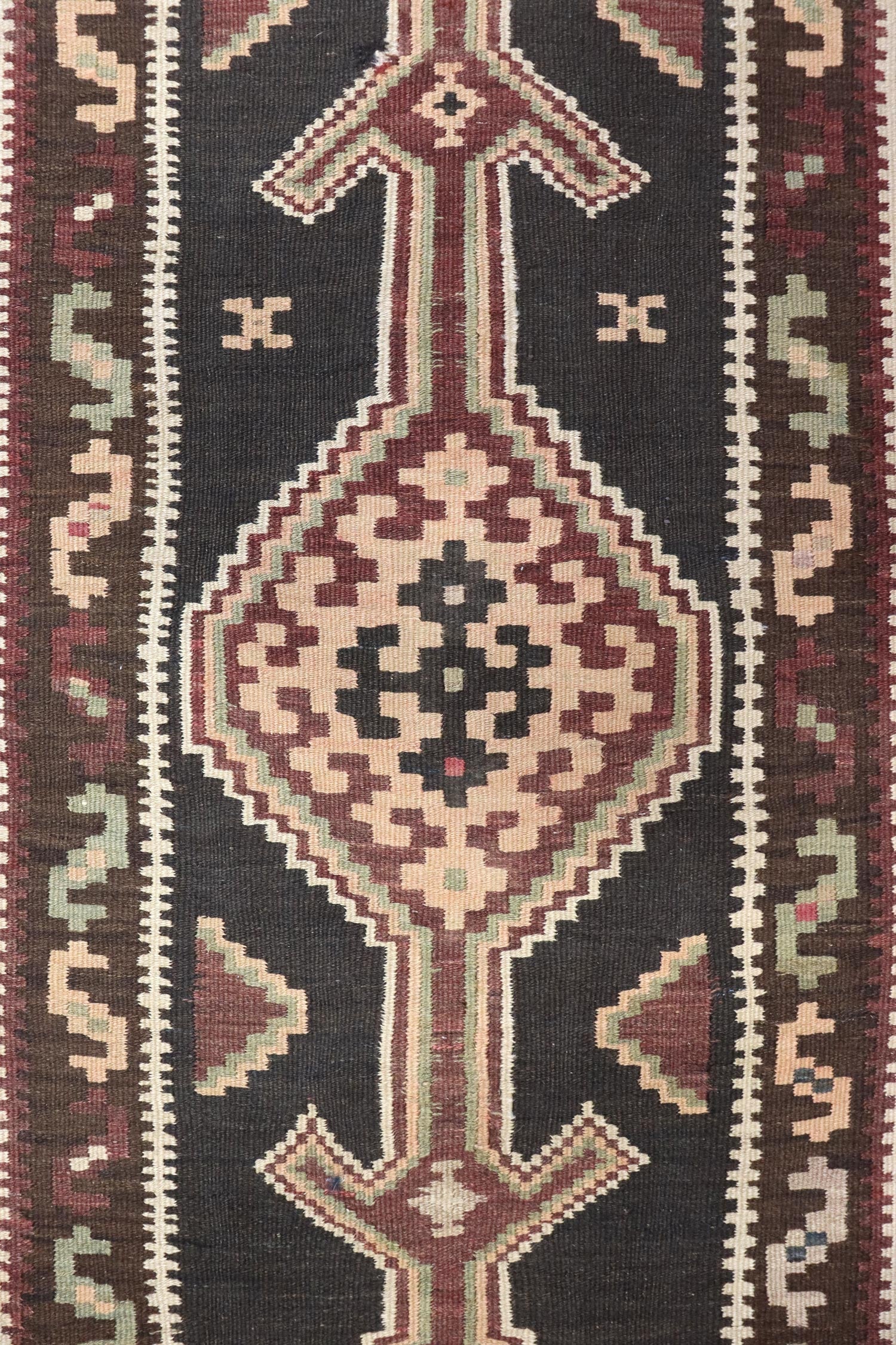 Vintage Meshkin Kilim Handwoven Tribal Rug, J67872