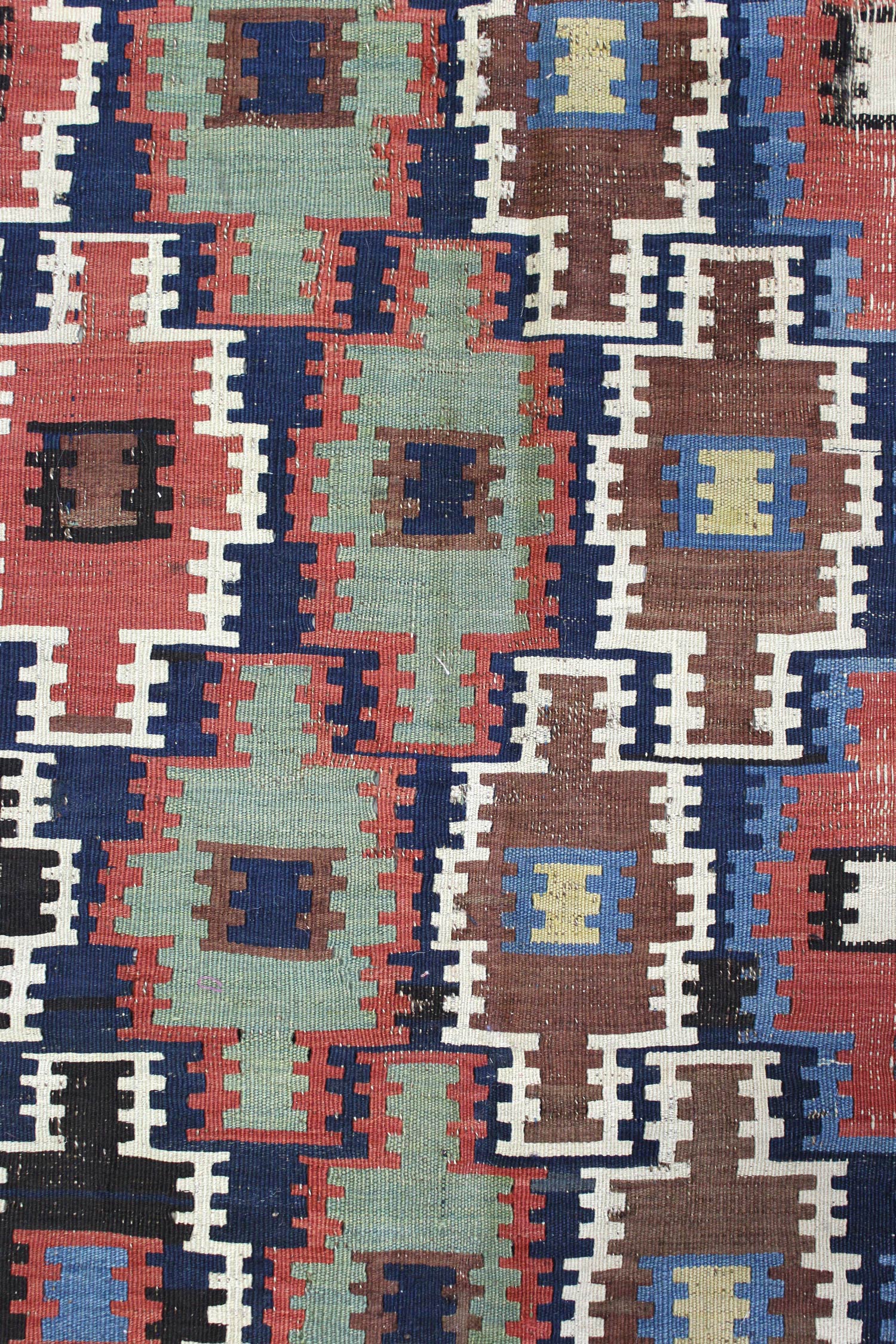 Vintage Shirvan Kilim Handwoven Tribal Rug, J67513