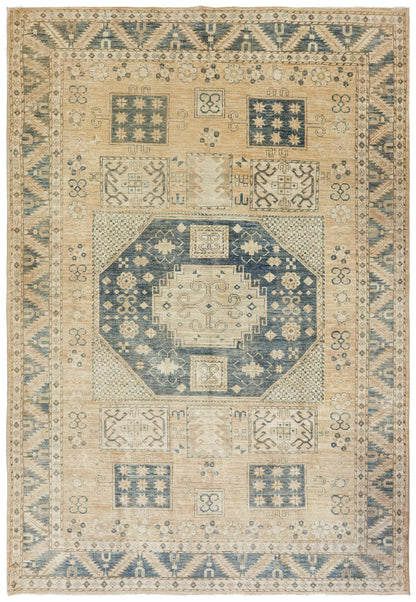 Vintage Kazak Handwoven Tribal Rug, J49607