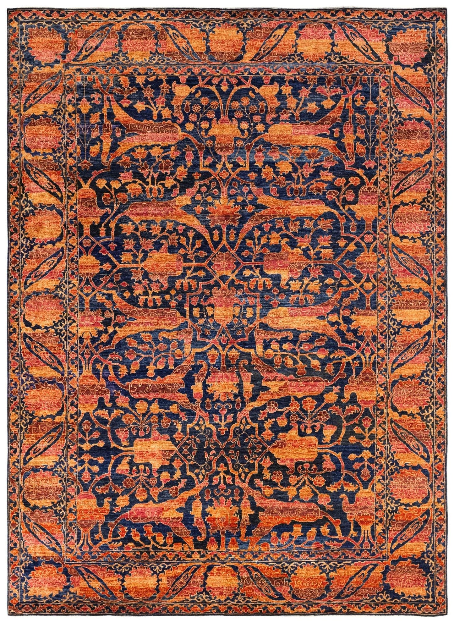  Garous Abrash Handwoven Tribal Rug