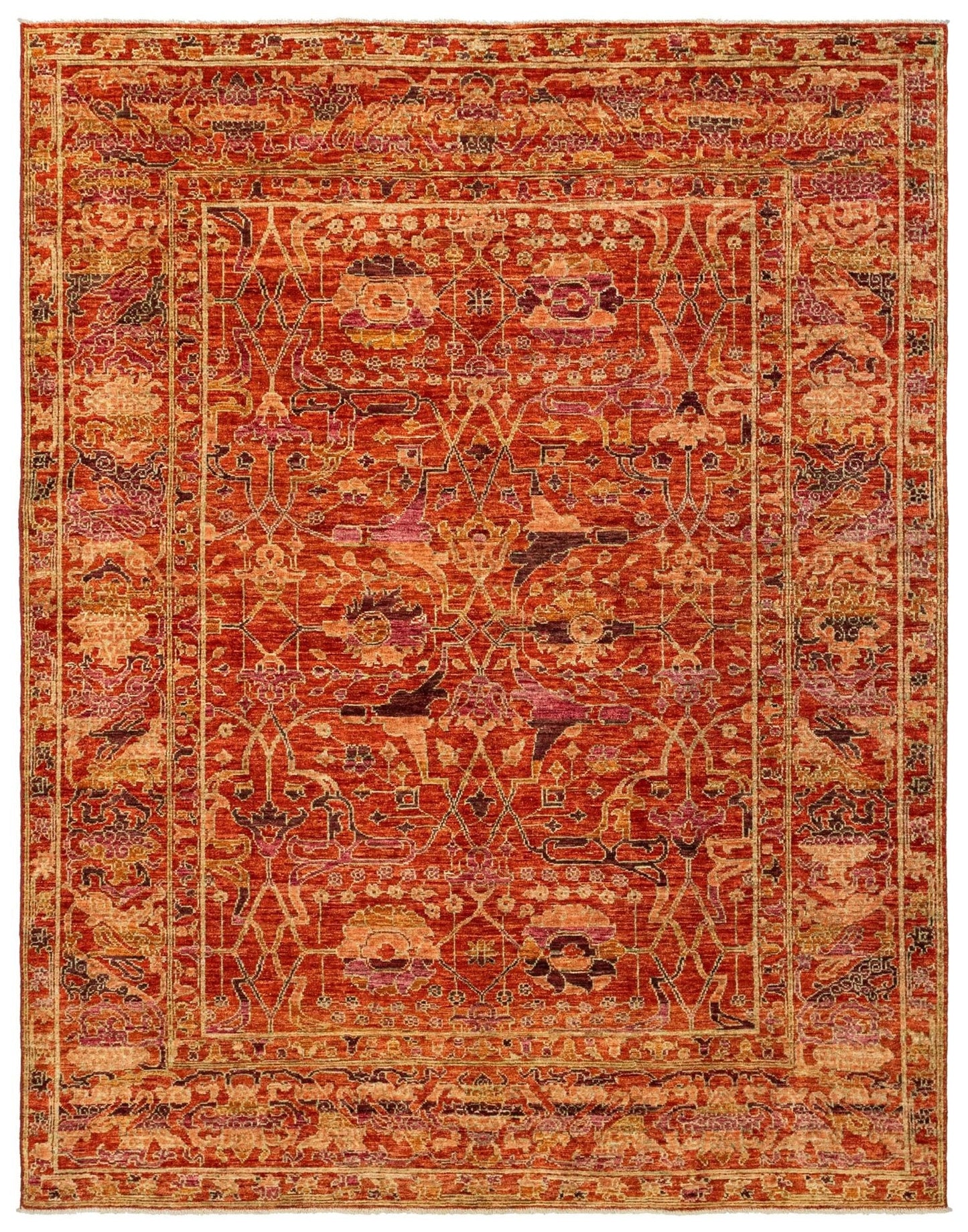  Garous Abrash Handwoven Tribal Rug