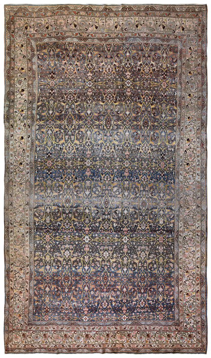 Antique Bijar Handwoven Traditional Rug