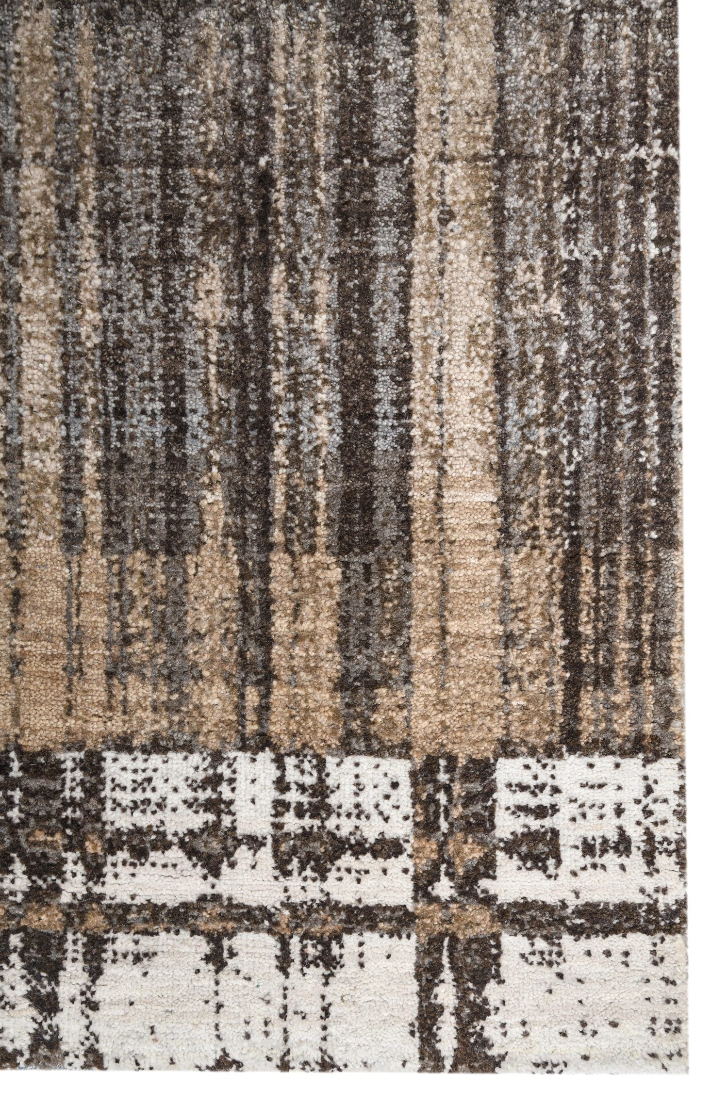 Abstract Plaid Handwoven Contemporary Rug, J70252
