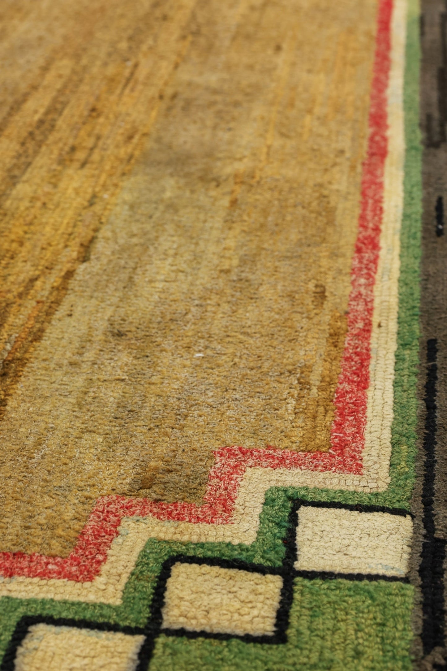 Antique American Hooked Handwoven Contemporary Rug, J80942