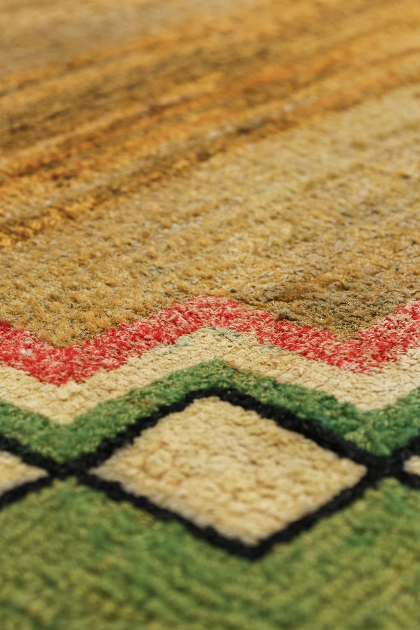 Antique American Hooked Handwoven Contemporary Rug, J80942