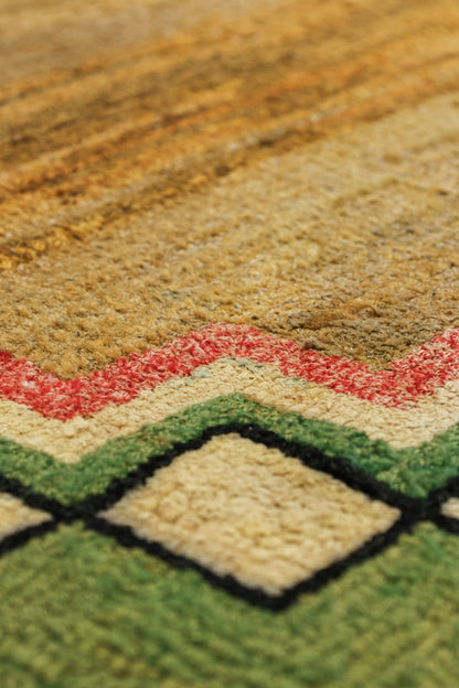 Antique American Hooked Handwoven Contemporary Rug, J80942