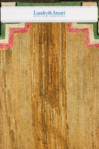Antique American Hooked Handwoven Contemporary Rug, J80942