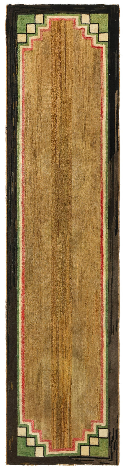 Antique American Hooked Handwoven Contemporary Rug