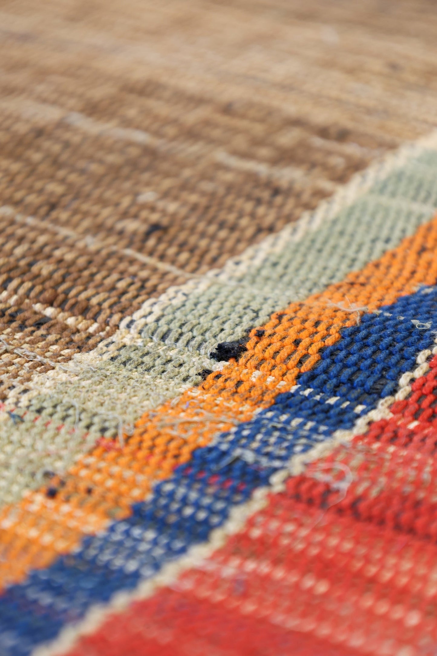 Antique American Rag Rug Handwoven Contemporary Rug, J80035