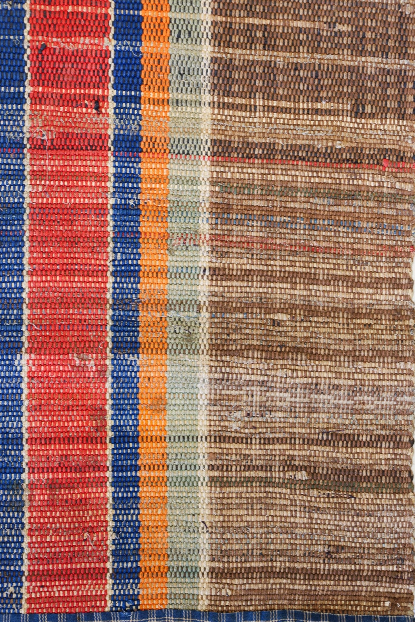 Antique American Rag Rug Handwoven Contemporary Rug, J80035