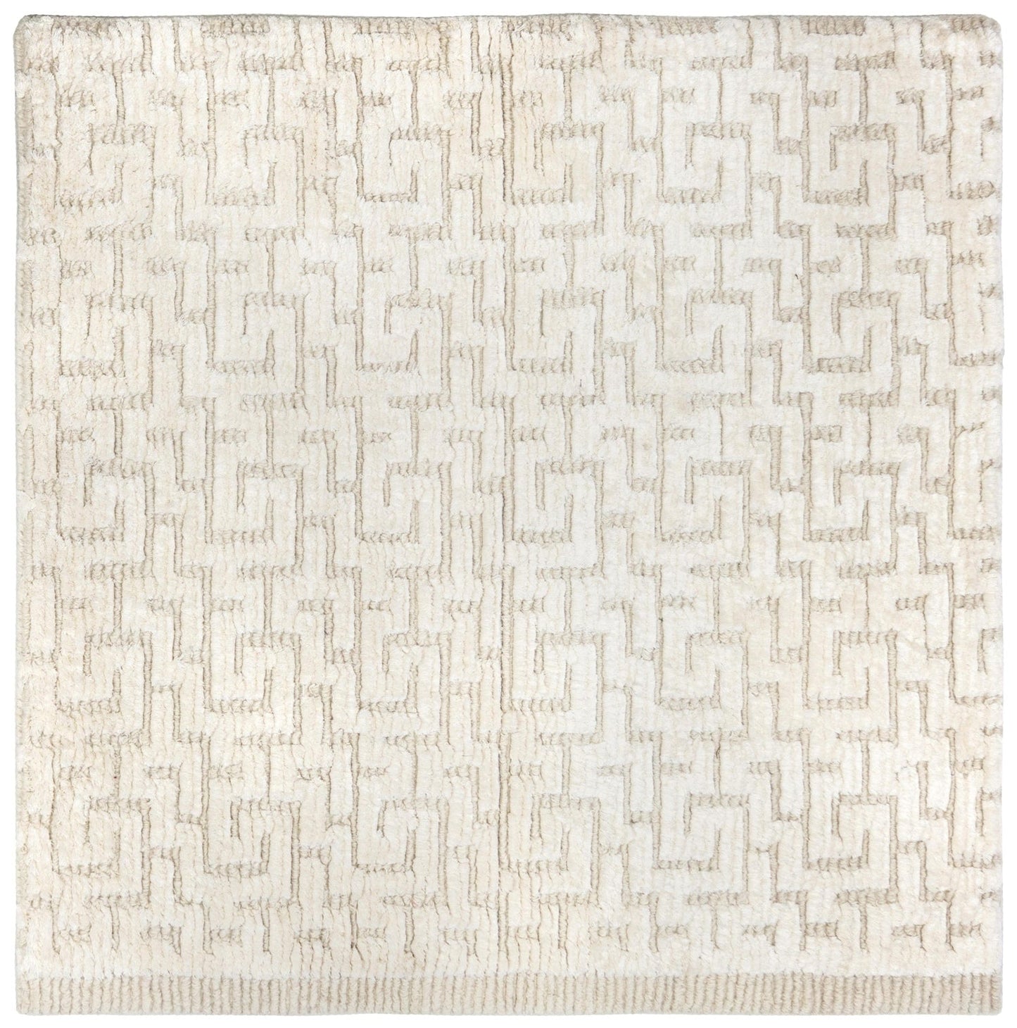 Ancient Labyrinth Handwoven Contemporary Rug
