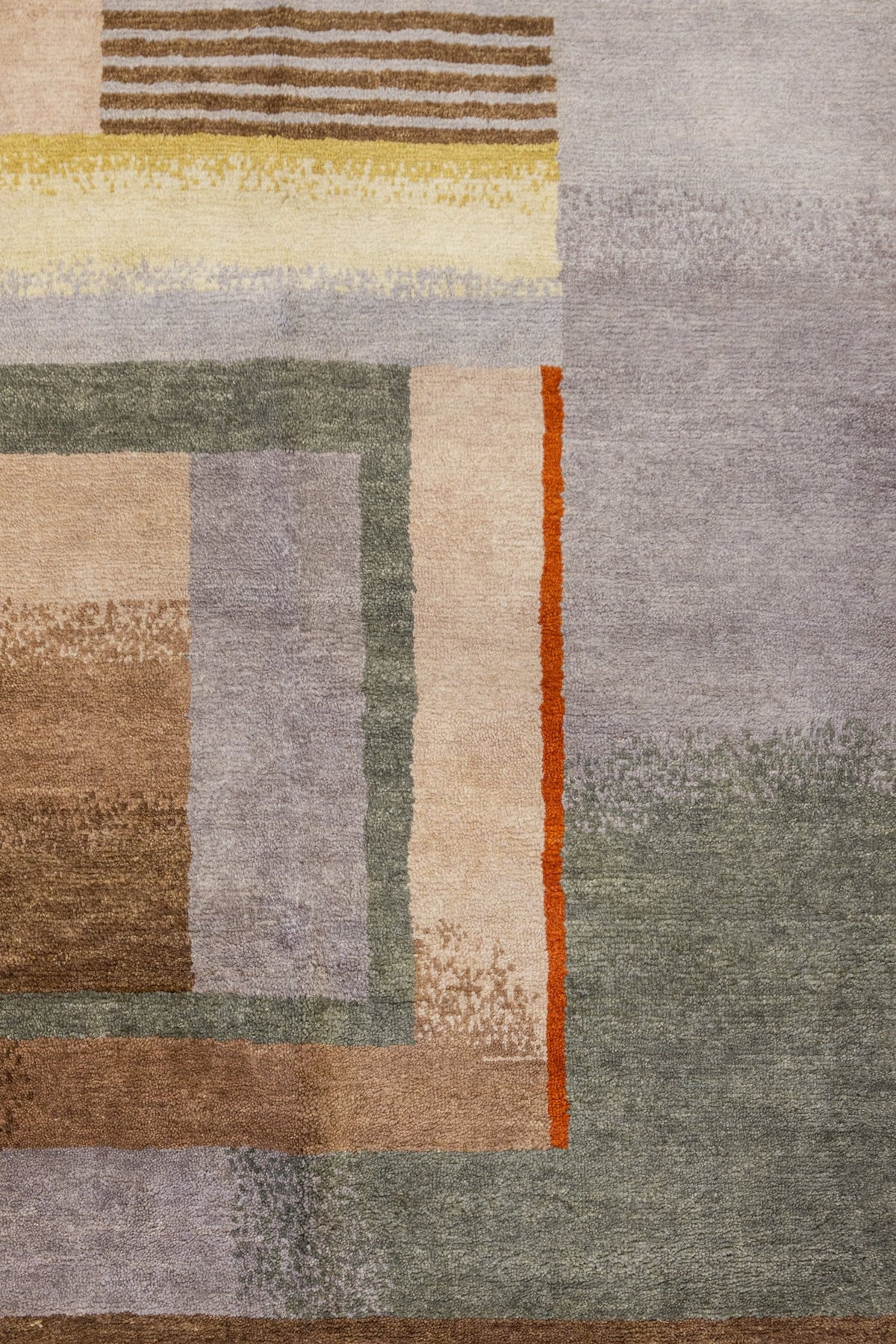 Art Deco Handwoven Contemporary Rug, J89755
