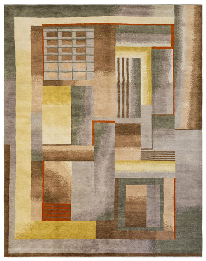 Art Deco Handwoven Contemporary Rug