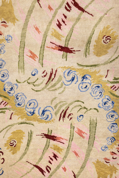 Art Deco Handwoven Contemporary Rug, J89762