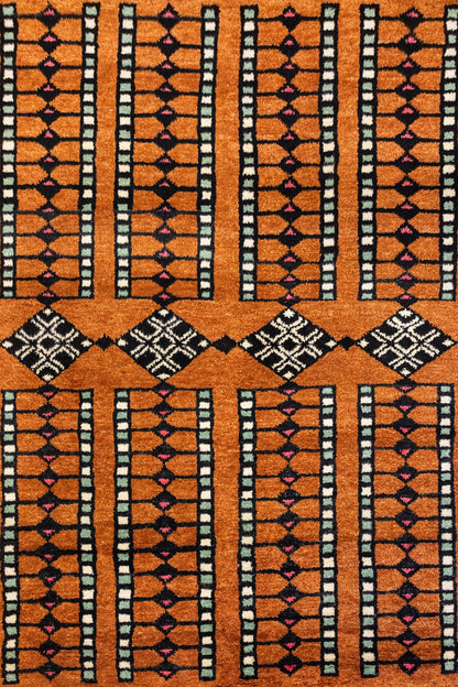 Art Deco Handwoven Contemporary Rug, J89764