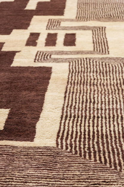 Art Deco Handwoven Contemporary Rug, J89766